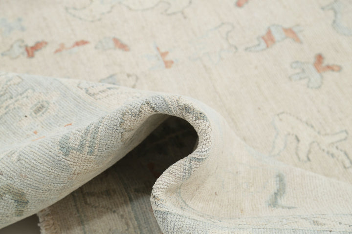 Hand Knotted Oushak Wool Rug 11' 8" x 14' 10" - No. AT83012
