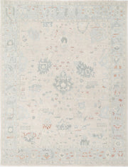 Hand Knotted Oushak Wool Rug 11' 8" x 14' 10" - No. AT83012