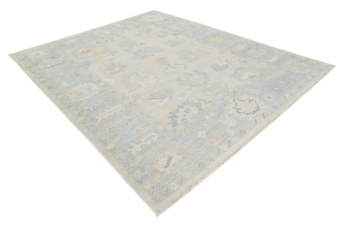 Hand Knotted Oushak Wool Rug 8' 2" x 10' 0" - No. AT60185