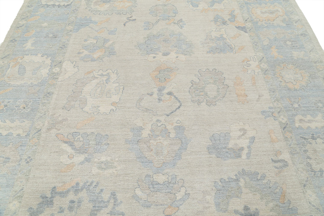 Hand Knotted Oushak Wool Rug 8' 2" x 10' 0" - No. AT60185