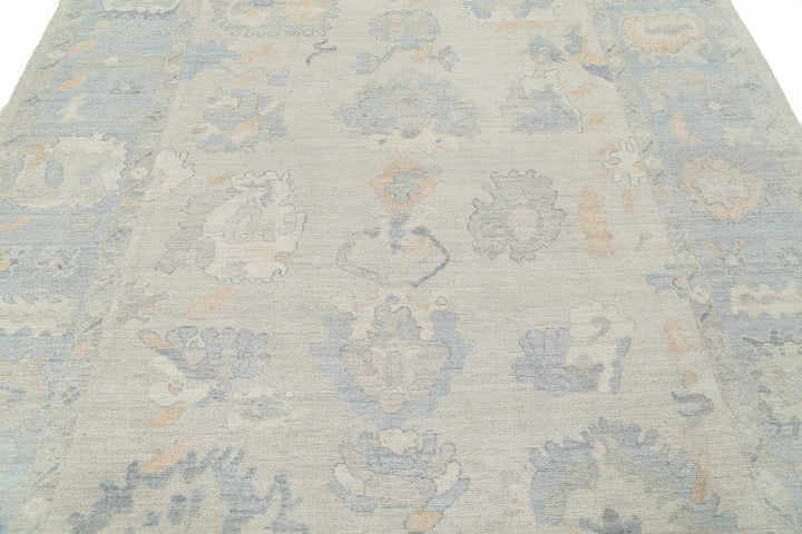 Hand Knotted Oushak Wool Rug 8' 2" x 10' 0" - No. AT60185