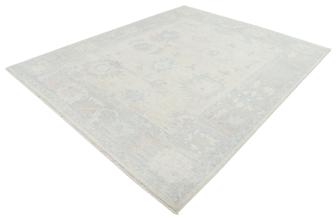 Hand Knotted Oushak Wool Rug 8' 2" x 9' 11" - No. AT48675