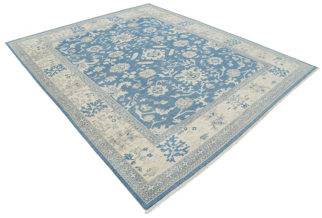 Hand Knotted Oushak Wool Rug 8' 1" x 9' 9" - No. AT45169