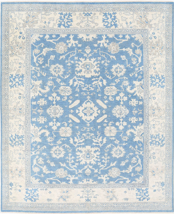 Hand Knotted Oushak Wool Rug 8' 1" x 9' 9" - No. AT45169