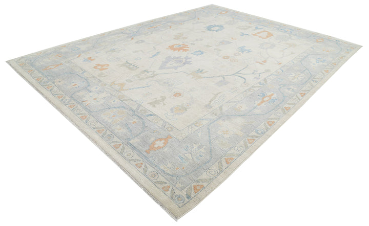 Hand Knotted Oushak Wool Rug 10' 0" x 13' 5" - No. AT64229