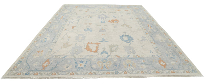 Hand Knotted Oushak Wool Rug 10' 0" x 13' 5" - No. AT64229