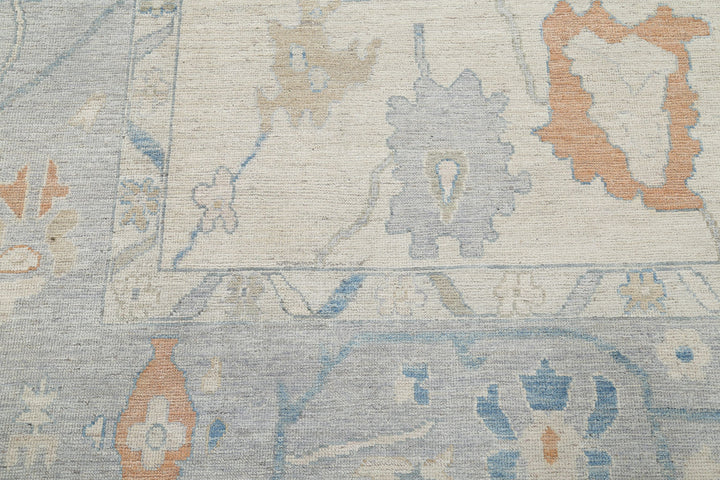 Hand Knotted Oushak Wool Rug 10' 0" x 13' 5" - No. AT64229