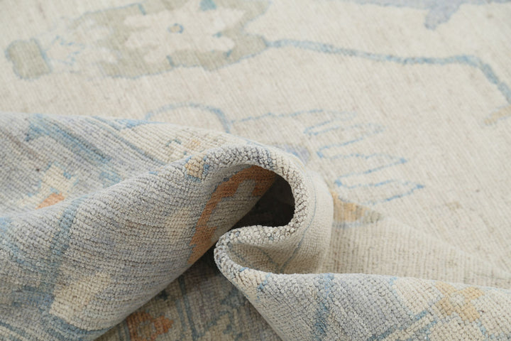 Hand Knotted Oushak Wool Rug 10' 0" x 13' 5" - No. AT64229