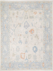 Hand Knotted Oushak Wool Rug 10' 0" x 13' 5" - No. AT64229