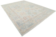 Hand Knotted Oushak Wool Rug 9' 11" x 13' 7" - No. AT25101