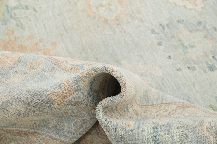 Hand Knotted Oushak Wool Rug 9' 11" x 13' 7" - No. AT25101