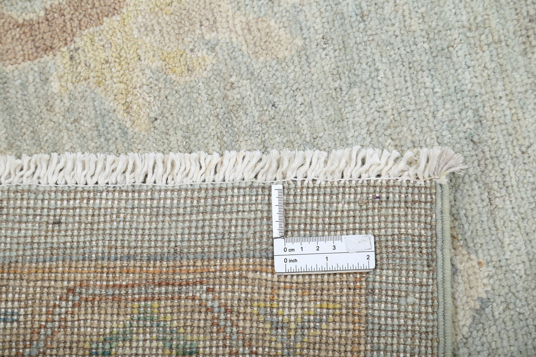 Hand Knotted Oushak Wool Rug 9' 11" x 13' 7" - No. AT25101