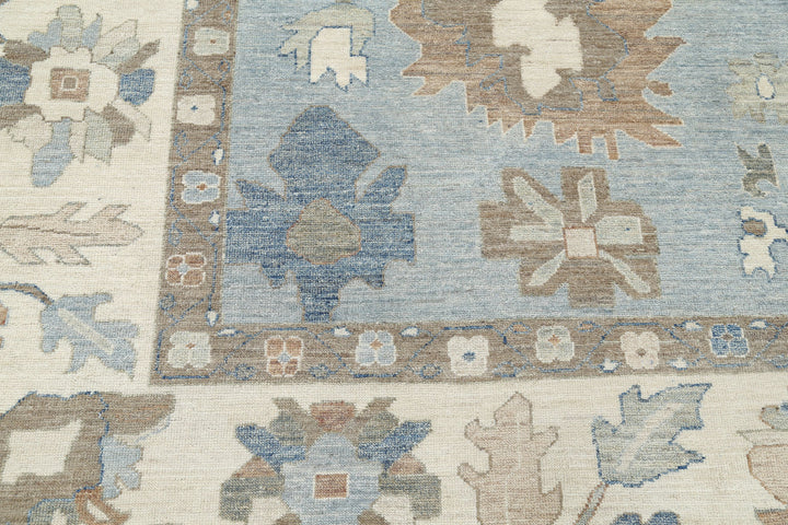 Hand Knotted Oushak Wool Rug 9' 10" x 13' 6" - No. AT76035