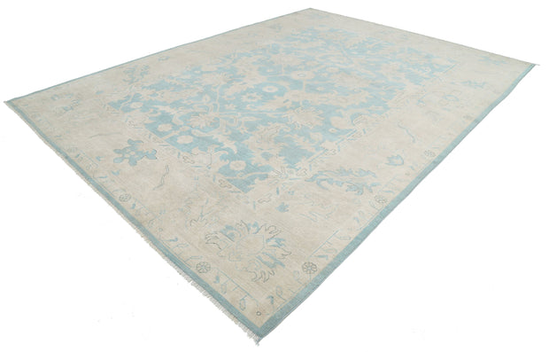 Hand Knotted Oushak Wool Rug 9' 11" x 13' 5" - No. AT81230