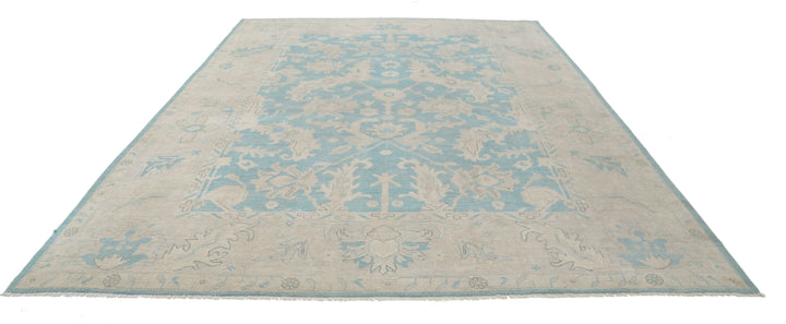 Hand Knotted Oushak Wool Rug 9' 11" x 13' 5" - No. AT81230