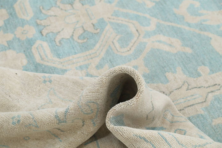 Hand Knotted Oushak Wool Rug 9' 11" x 13' 5" - No. AT81230