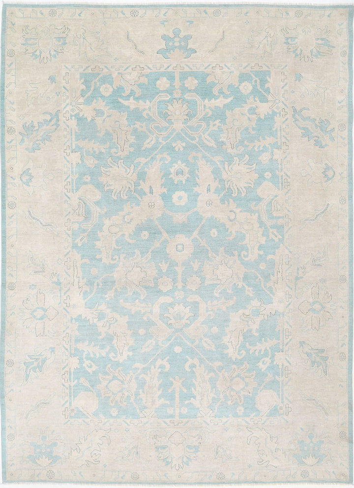 Hand Knotted Oushak Wool Rug 9' 11" x 13' 5" - No. AT81230