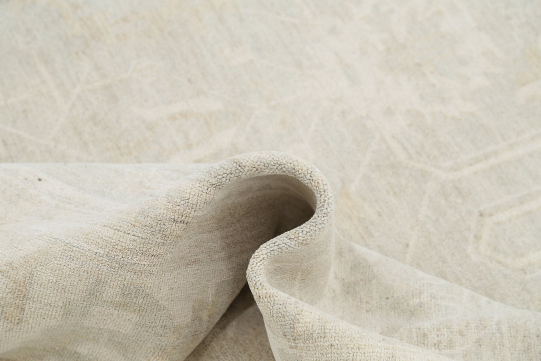 Hand Knotted Oushak Wool Rug 8' 1" x 9' 6" - No. AT15821