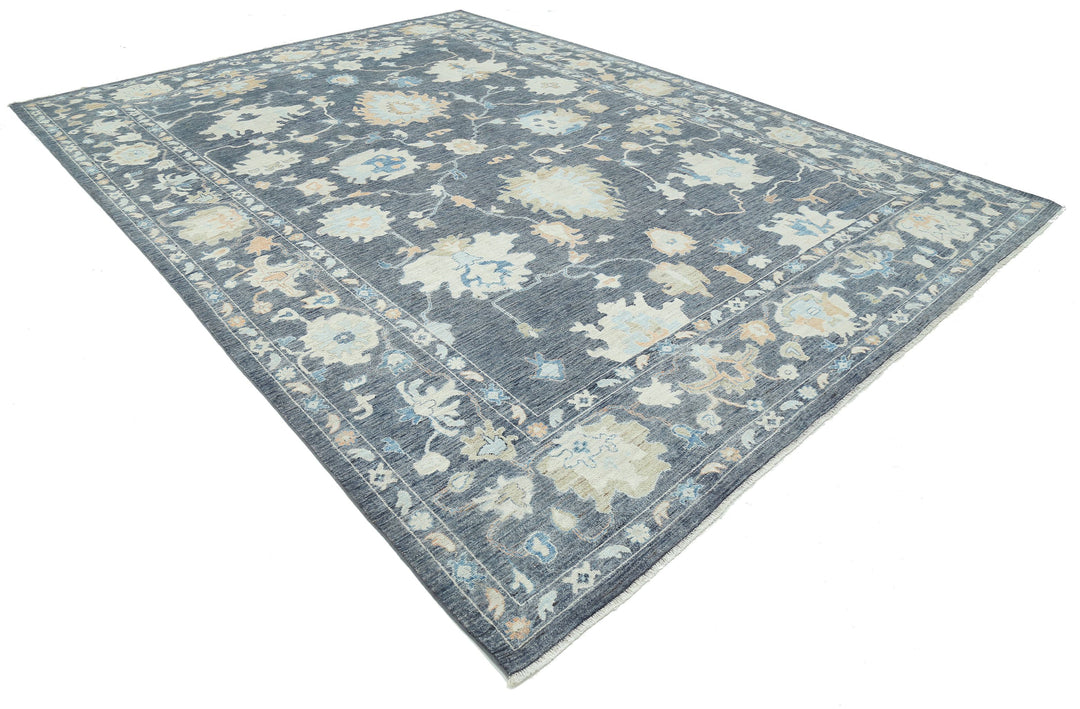 Hand Knotted Oushak Wool Rug 10' 4" x 13' 11" - No. AT45439
