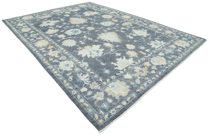 Hand Knotted Oushak Wool Rug 10' 4" x 13' 11" - No. AT45439