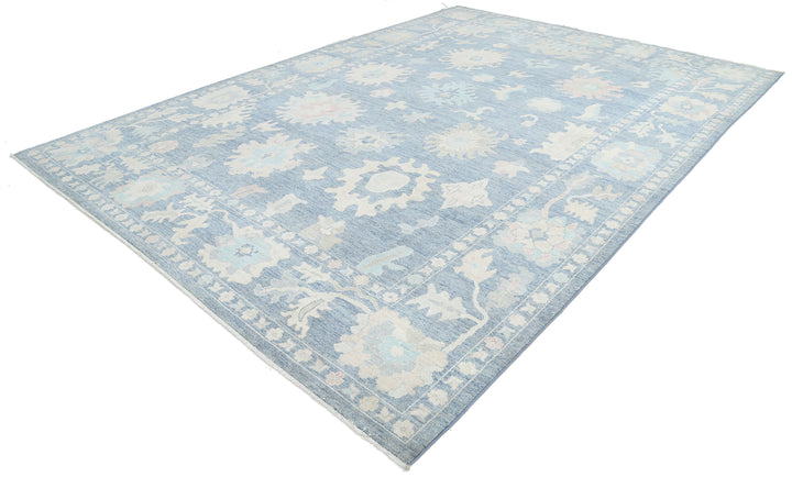 Hand Knotted Oushak Wool Rug 10' 1" x 13' 10" - No. AT56405