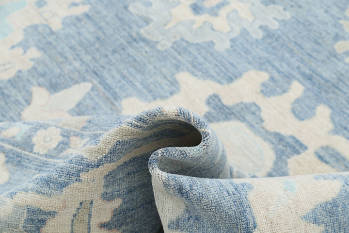Hand Knotted Oushak Wool Rug 10' 1" x 13' 10" - No. AT56405