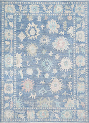 Hand Knotted Oushak Wool Rug 10' 1" x 13' 10" - No. AT56405