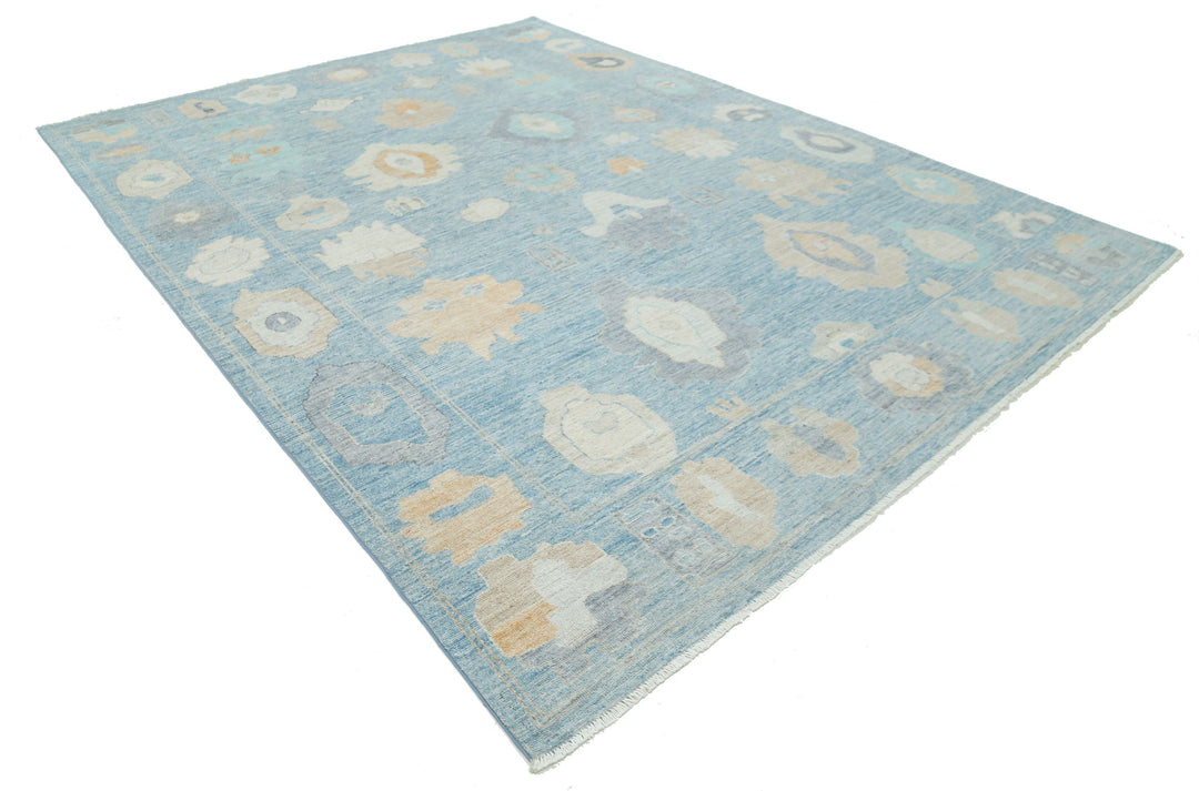 Hand Knotted Oushak Wool Rug 9' 0" x 11' 11" - No. AT97580