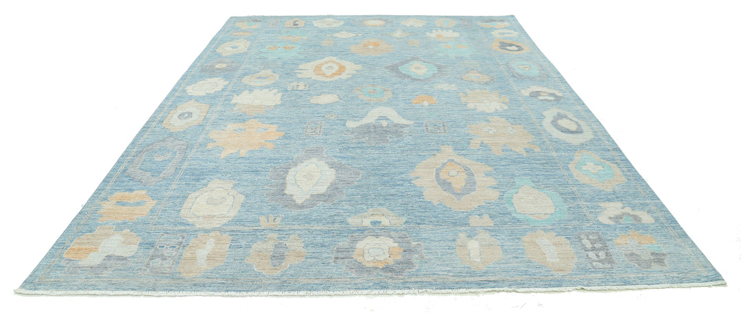 Hand Knotted Oushak Wool Rug 9' 0" x 11' 11" - No. AT97580
