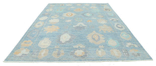 Hand Knotted Oushak Wool Rug 9' 0" x 11' 11" - No. AT97580