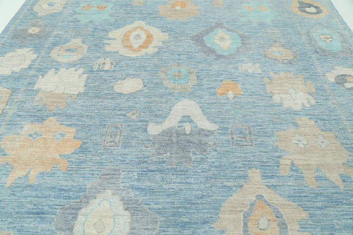 Hand Knotted Oushak Wool Rug 9' 0" x 11' 11" - No. AT97580