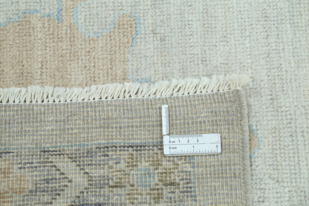 Hand Knotted Oushak Wool Rug 9' 4" x 12' 2" - No. AT90157