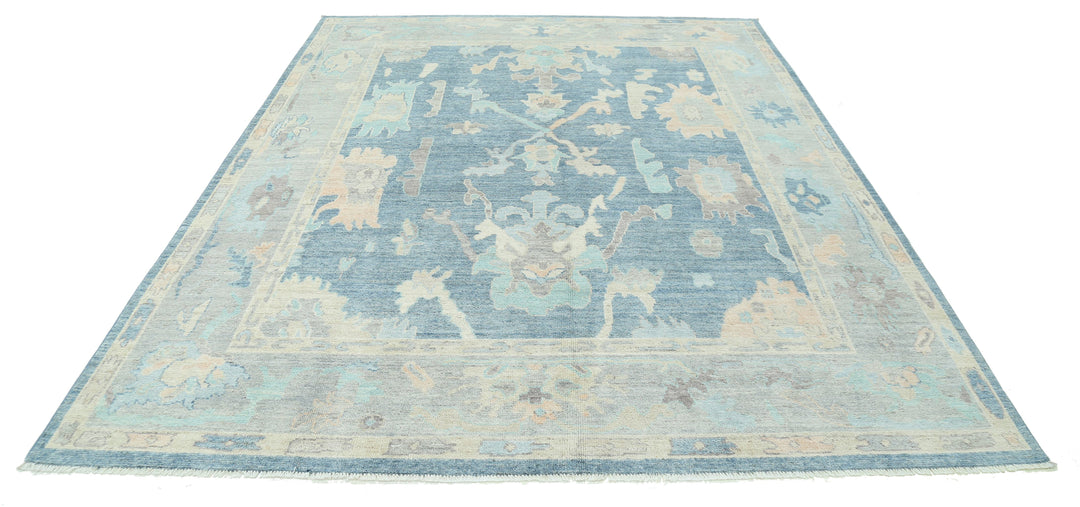 Hand Knotted Oushak Wool Rug 7' 11" x 10' 0" - No. AT64867