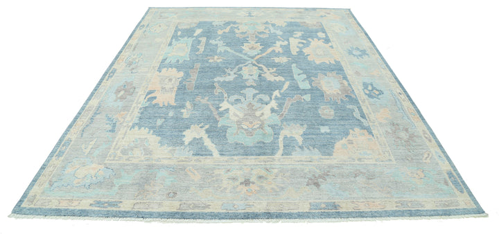 Hand Knotted Oushak Wool Rug 7' 11" x 10' 0" - No. AT64867