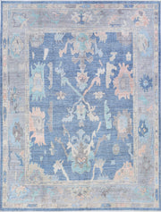 Hand Knotted Oushak Wool Rug 7' 11" x 10' 0" - No. AT64867