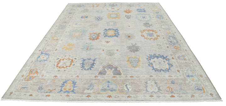 Hand Knotted Oushak Wool Rug 7' 9" x 10' 0" - No. AT53008