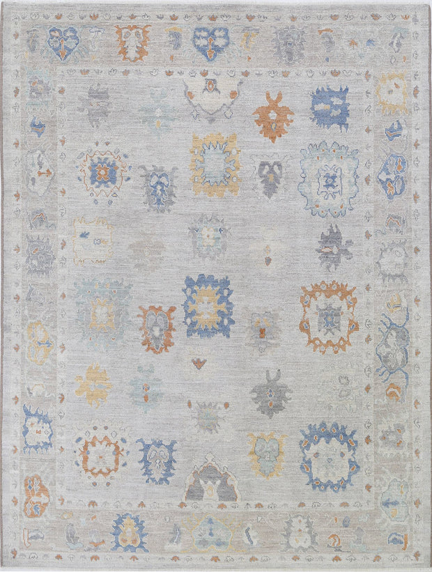 Hand Knotted Oushak Wool Rug 7' 9" x 10' 0" - No. AT53008
