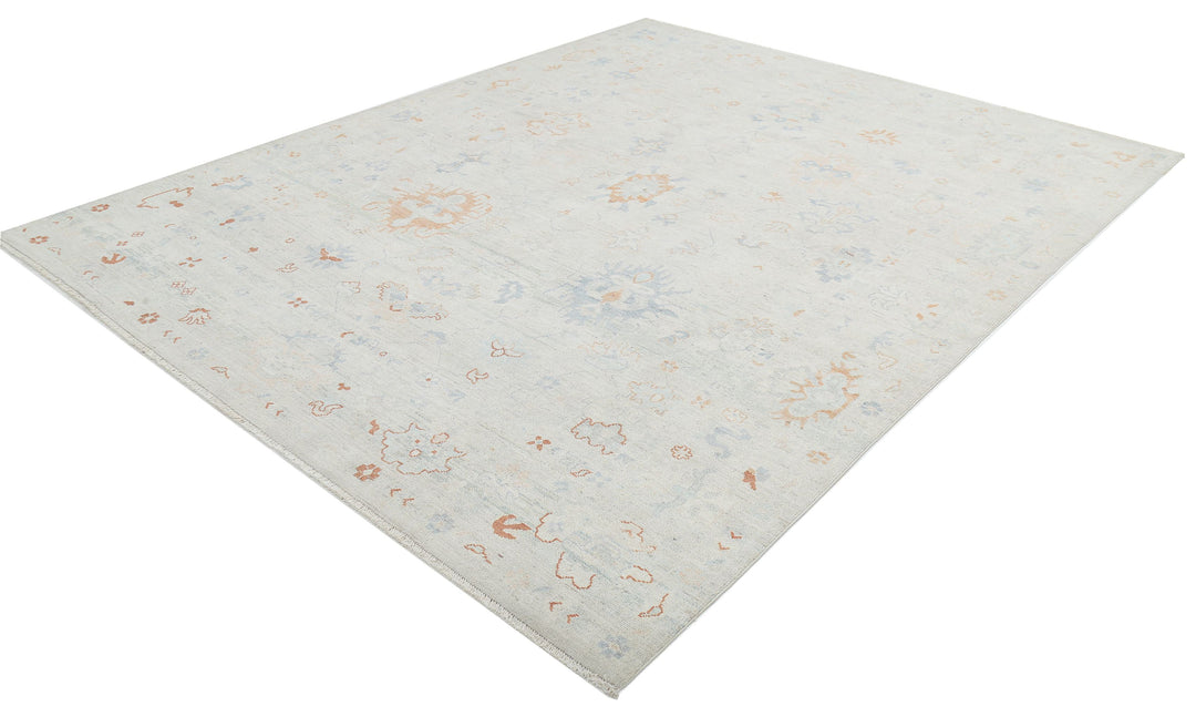 Hand Knotted Oushak Wool Rug 8' 1" x 10' 2" - No. AT45250