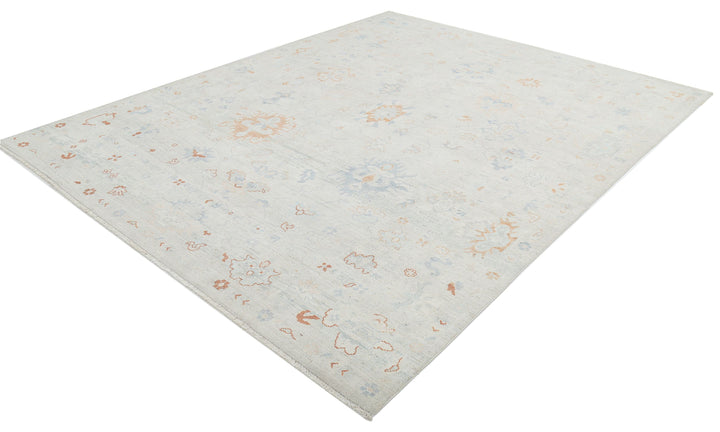 Hand Knotted Oushak Wool Rug 8' 1" x 10' 2" - No. AT45250