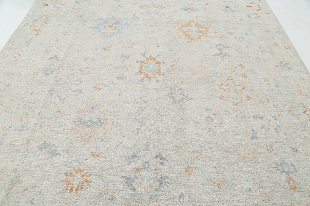 Hand Knotted Oushak Wool Rug 8' 1" x 10' 2" - No. AT45250