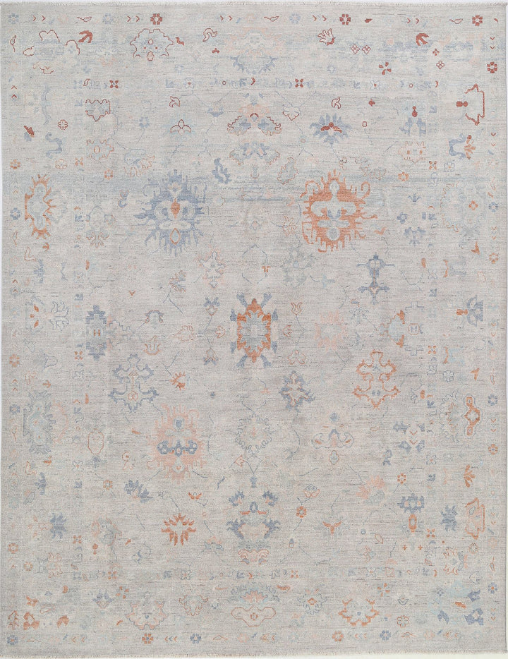 Hand Knotted Oushak Wool Rug 8' 1" x 10' 2" - No. AT45250