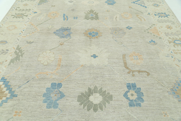 Hand Knotted Oushak Wool Rug 9' 2" x 11' 11" - No. AT67569