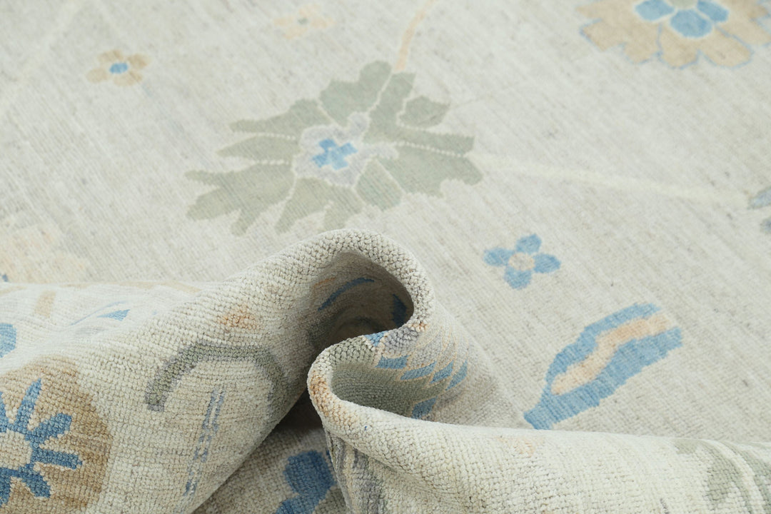 Hand Knotted Oushak Wool Rug 9' 2" x 11' 11" - No. AT67569