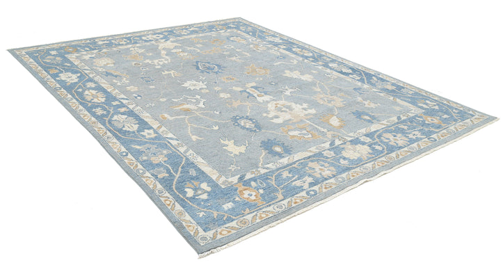 Hand Knotted Oushak Wool Rug 8' 0" x 9' 10" - No. AT64238