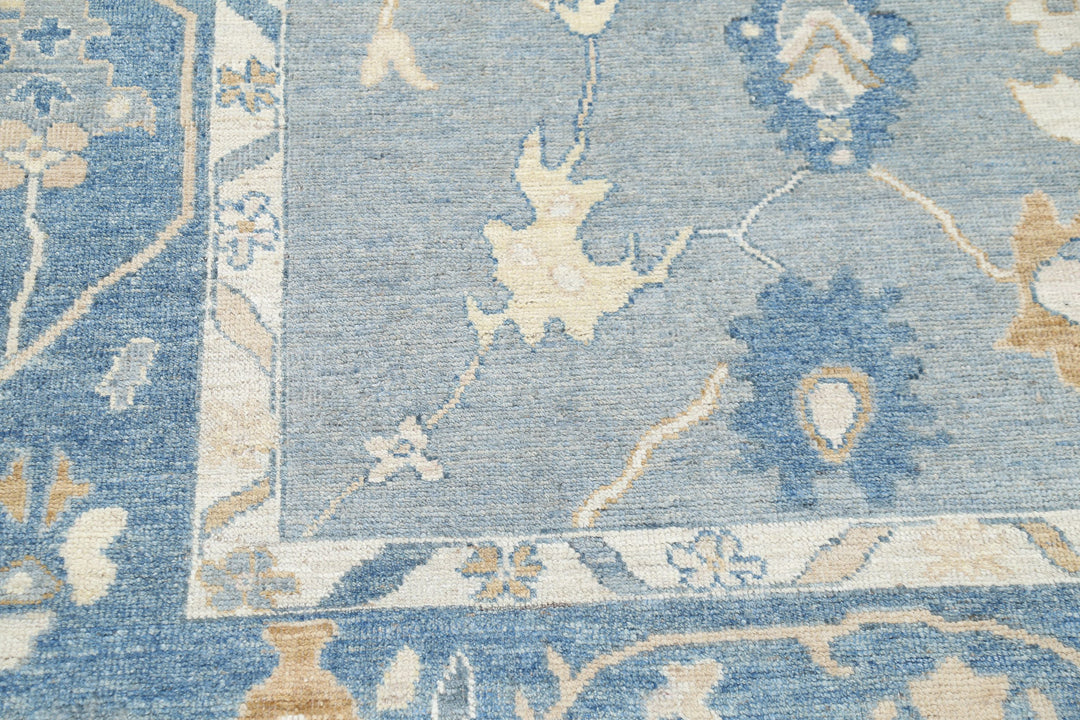Hand Knotted Oushak Wool Rug 8' 0" x 9' 10" - No. AT64238