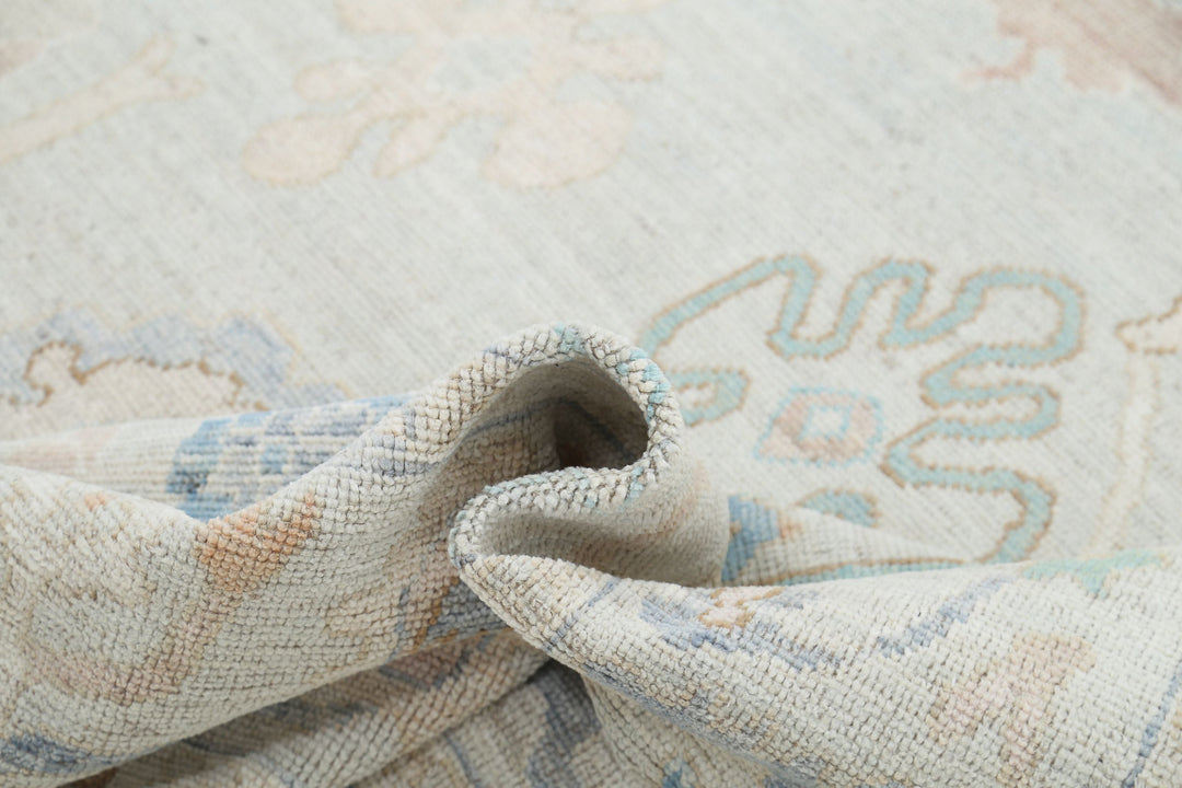 Hand Knotted Oushak Wool Rug 7' 8" x 10' 0" - No. AT15665