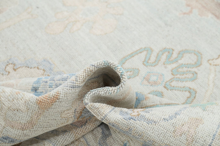 Hand Knotted Oushak Wool Rug 7' 8" x 10' 0" - No. AT15665