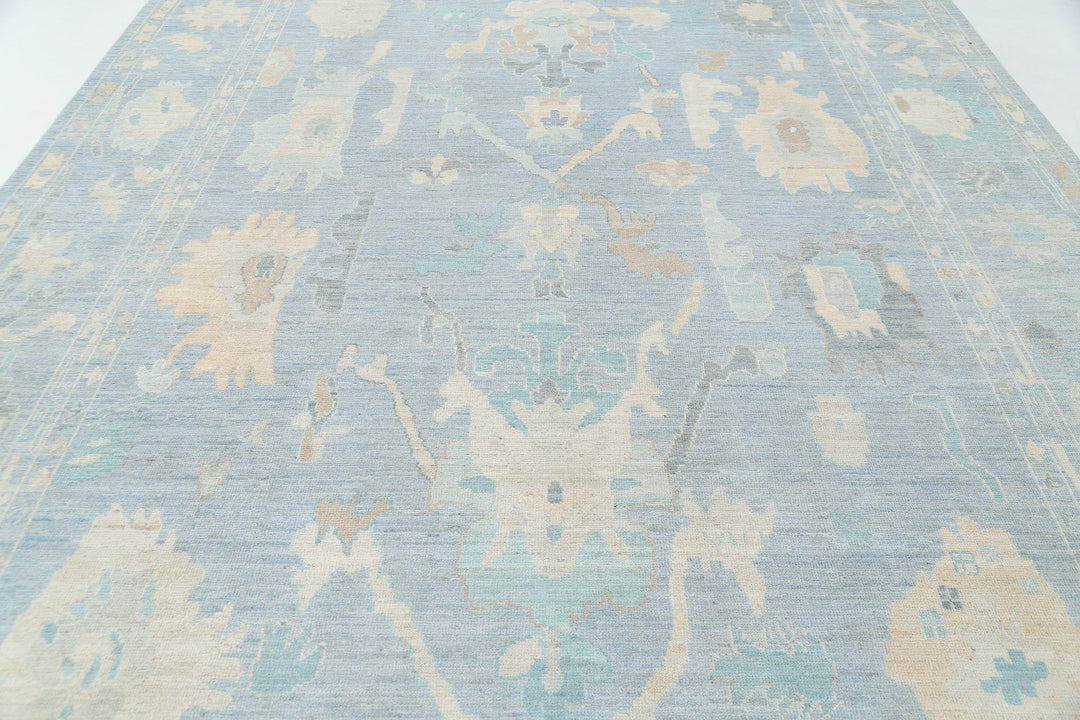 Hand Knotted Oushak Wool Rug 11' 11" x 13' 10" - No. AT70417