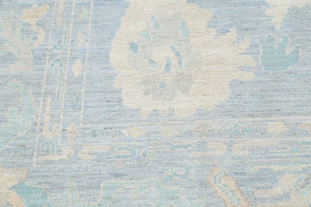 Hand Knotted Oushak Wool Rug 11' 11" x 13' 10" - No. AT70417