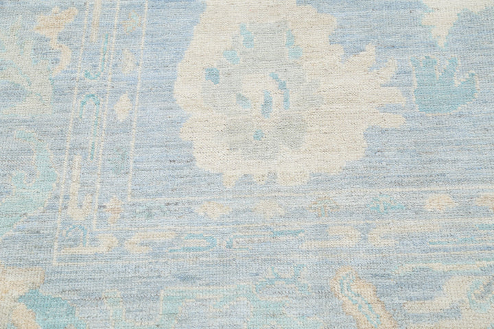 Hand Knotted Oushak Wool Rug 11' 11" x 13' 10" - No. AT70417